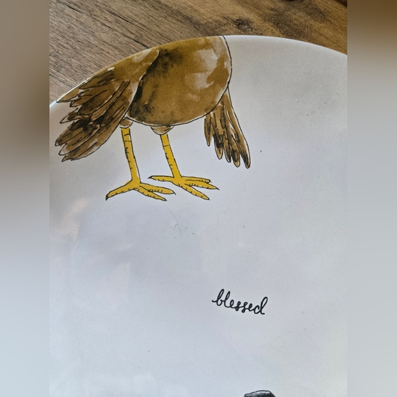 🐓❤️ Rae Dunn “BLESSED” Thanksgiving Platter - Artisan Collection, Large - Picture 3 of 7